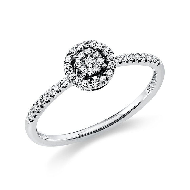 Pure! Diamonds Jewelry - Anneau solitaire 950  Platin