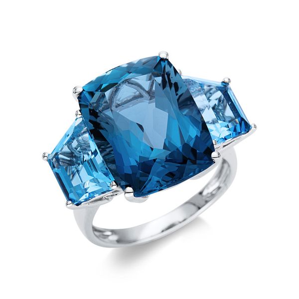 Pure! Diamonds Jewelry - Farbsteinring 4er-Krappe 18 kt