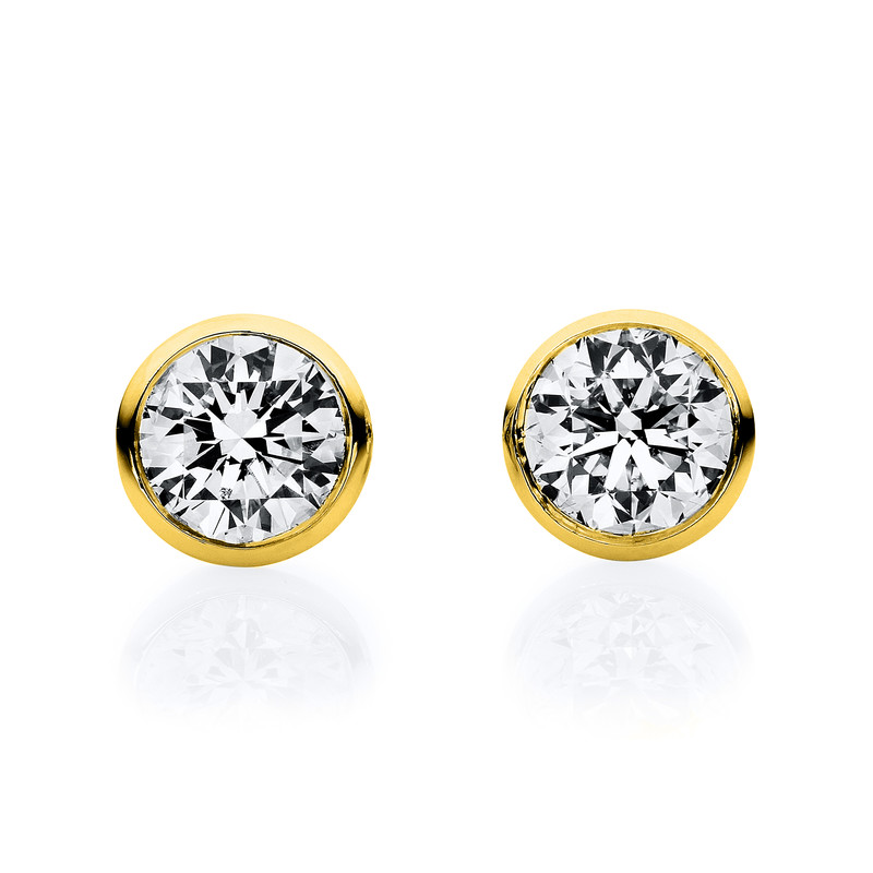 Pure! Diamonds Jewelry - Boucles d'oreilles puces Zae 18 kt "V-Zae"