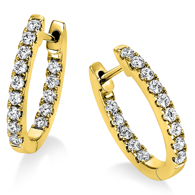 Pure! Diamonds Jewelry - Boucles d'oreilles créoles 18 ct