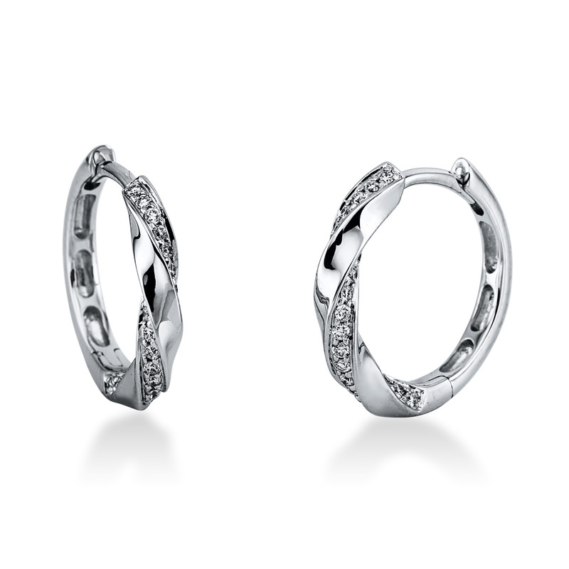 Pure! Diamonds Jewelry - Boucles d'oreilles créoles 18 ct