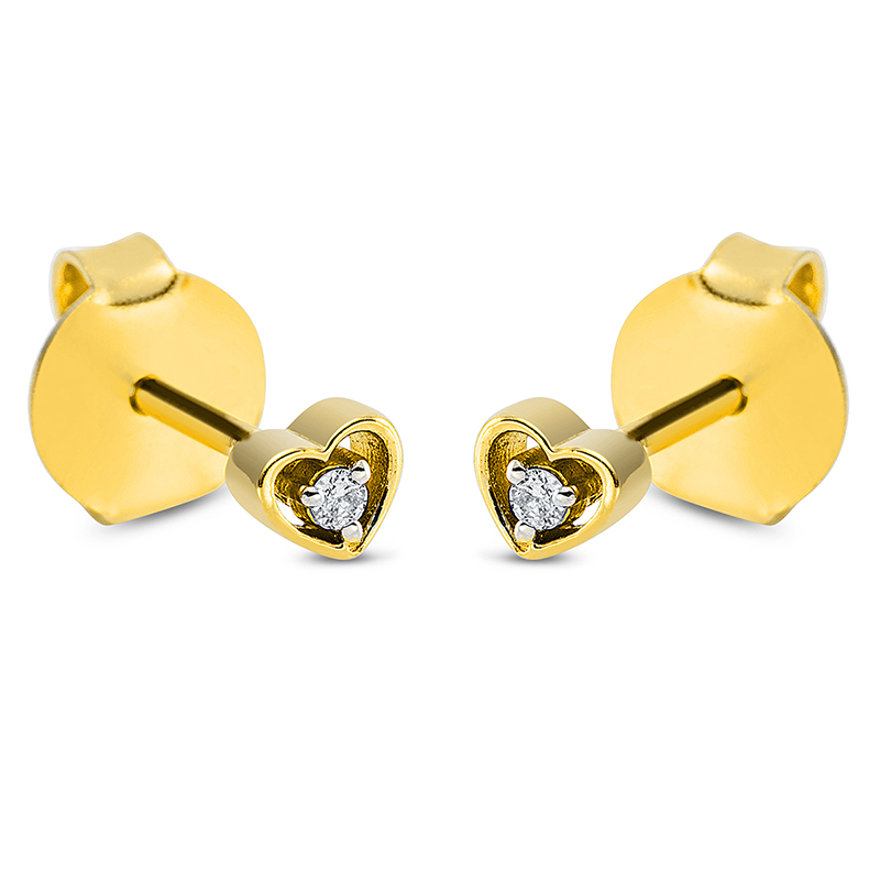 Pure! Diamonds Jewelry - earrings 18 kt "heart"