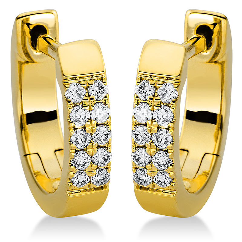 Pure! Diamonds Jewelry - Boucles d'oreilles créoles 18 ct