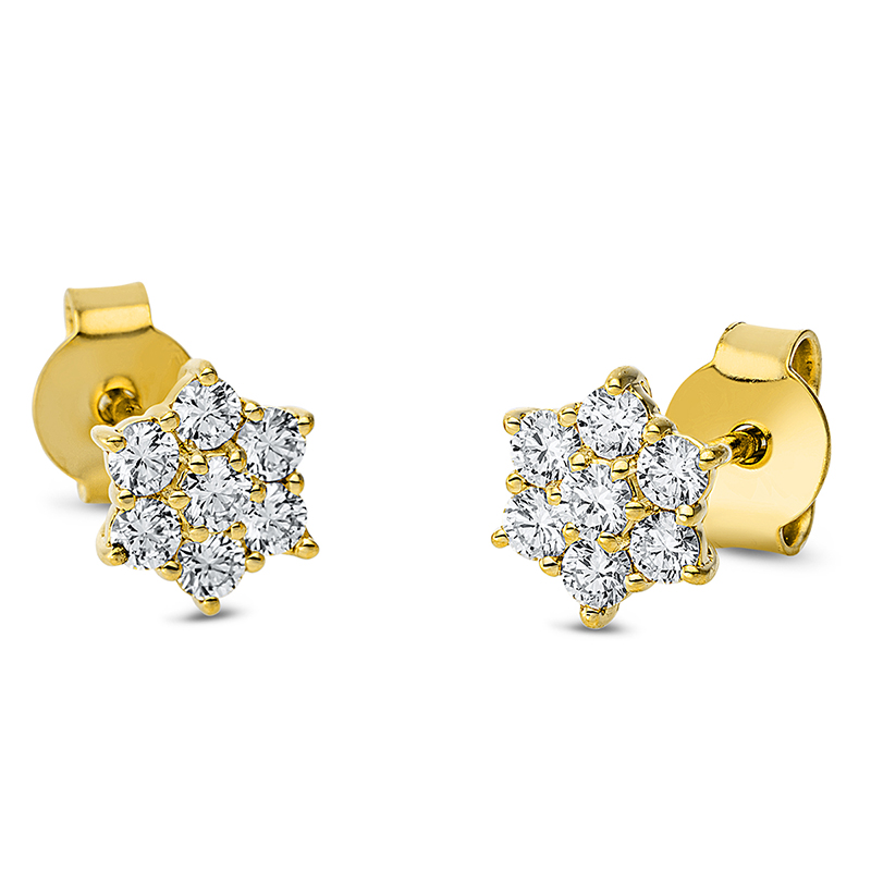 Pure! Diamonds Jewelry - Orecchini a perno 18 kt