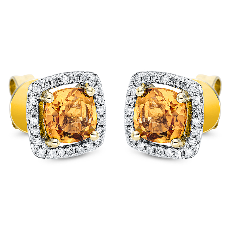 Pure! Diamonds Jewelry - Pendientes 4 plazas madder 14 kt