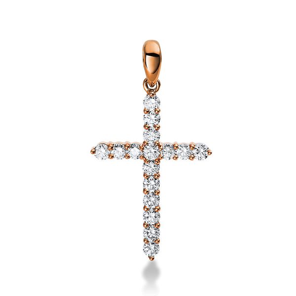 Pure! Diamonds Jewelry - Diamantkette 18 kt  "Kreuz", mit Öse