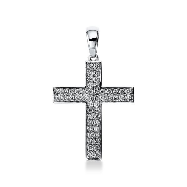 Pure! Diamonds Jewelry - Collier diamant 18 kt "croix", avec oeillet Pure! Diamonds Jewelry - Collier diamant 18 kt "croix", avec oeillet