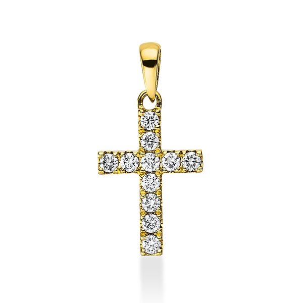 Pure! Diamonds Jewelry - Diamanten halsketting 18kt "kruis", met oogje Pure! Diamonds Jewelry - Diamanten halsketting 18kt "kruis", met oogje