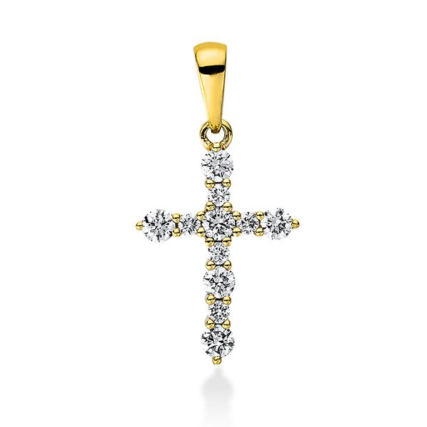 Pure! Diamonds Jewelry - Diamanten halsketting 18kt "kruis", met oogje Pure! Diamonds Jewelry - Diamanten halsketting 18kt "kruis", met oogje