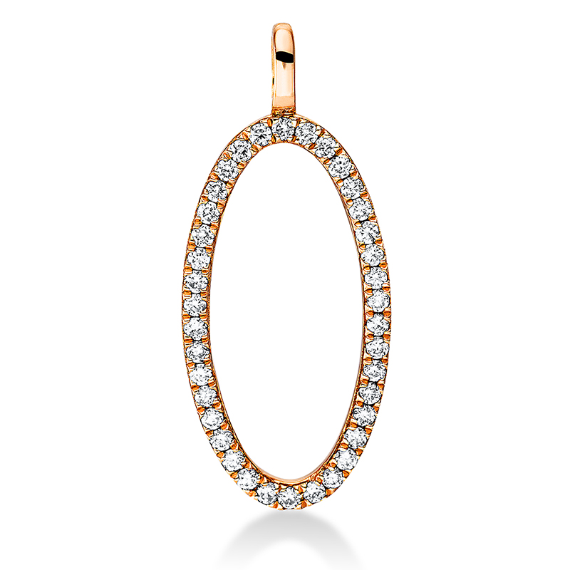 Pure! Diamonds Jewelry - Collier diamant 18 kt "cercle", avec œillet