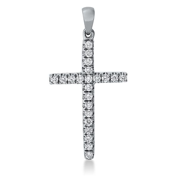 Pure! Diamonds Jewelry - Diamanten halsketting 18kt "kruis", met oogje Pure! Diamonds Jewelry - Diamanten halsketting 18kt "kruis", met oogje