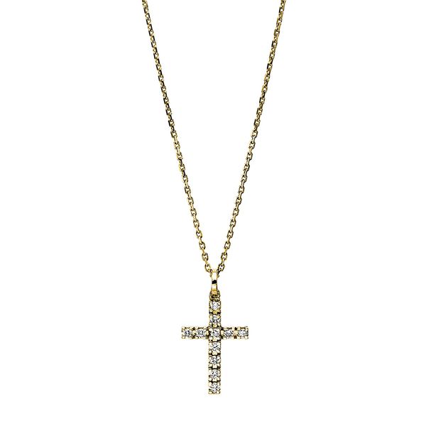 Pure! Diamonds Jewelry - Ketting 18kt "kruis", met oogje Pure! Diamonds Jewelry - Ketting 18kt "kruis", met oogje