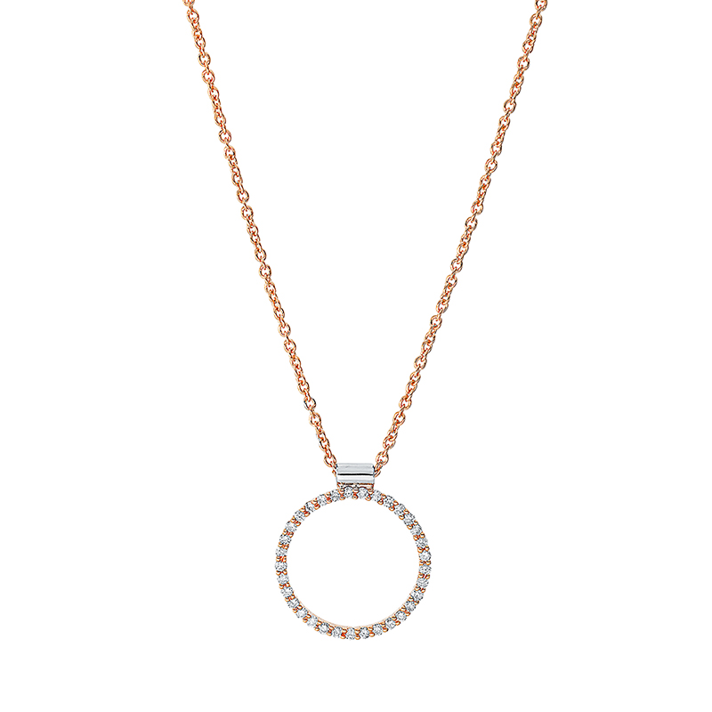 Pure! Diamonds Jewelry - Halsketting 18kt "cirkel", met ZÖ 40 cm