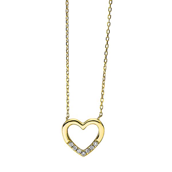 Pure! Diamonds Jewelry - Halsketting 18kt "Hart", met ZÖ 38 cm & 36,8 cm Pure! Diamonds Jewelry - Halsketting 18kt "Hart", met ZÖ 38 cm & 36,8 cm