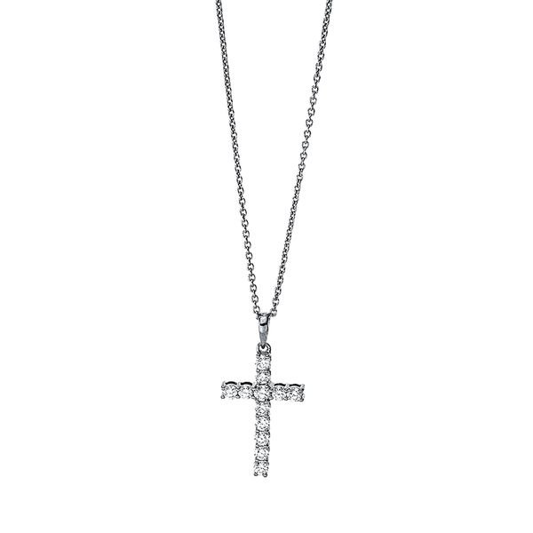 Pure! Diamonds Jewelry - Halsketting 18kt "kruis", met ZÖ 42 cm Pure! Diamonds Jewelry - Halsketting 18kt "kruis", met ZÖ 42 cm