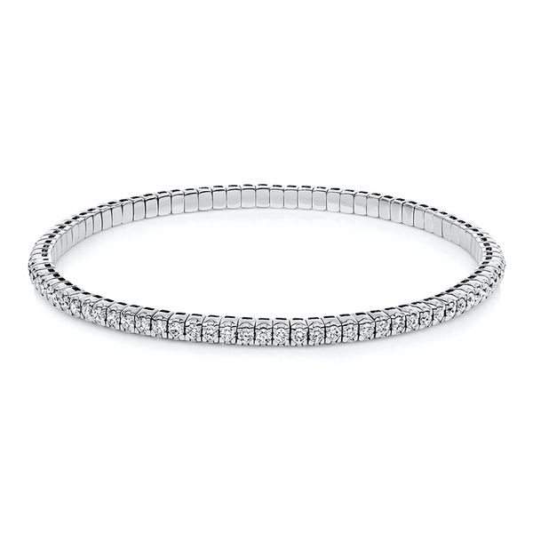 Pure! Diamonds Jewelry - Pulsera 4 plazas madder 18 kt, Banda flexible, variable, rodiado Pure! Diamonds Jewelry - Pulsera 4 plazas madder 18 kt, Banda flexible, variable, rodiado