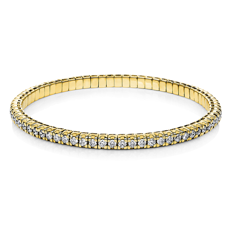 Pure! Diamonds Jewelry-bracelet 4-SCHRAPT 18 KT, Flex band, rhodium-plated