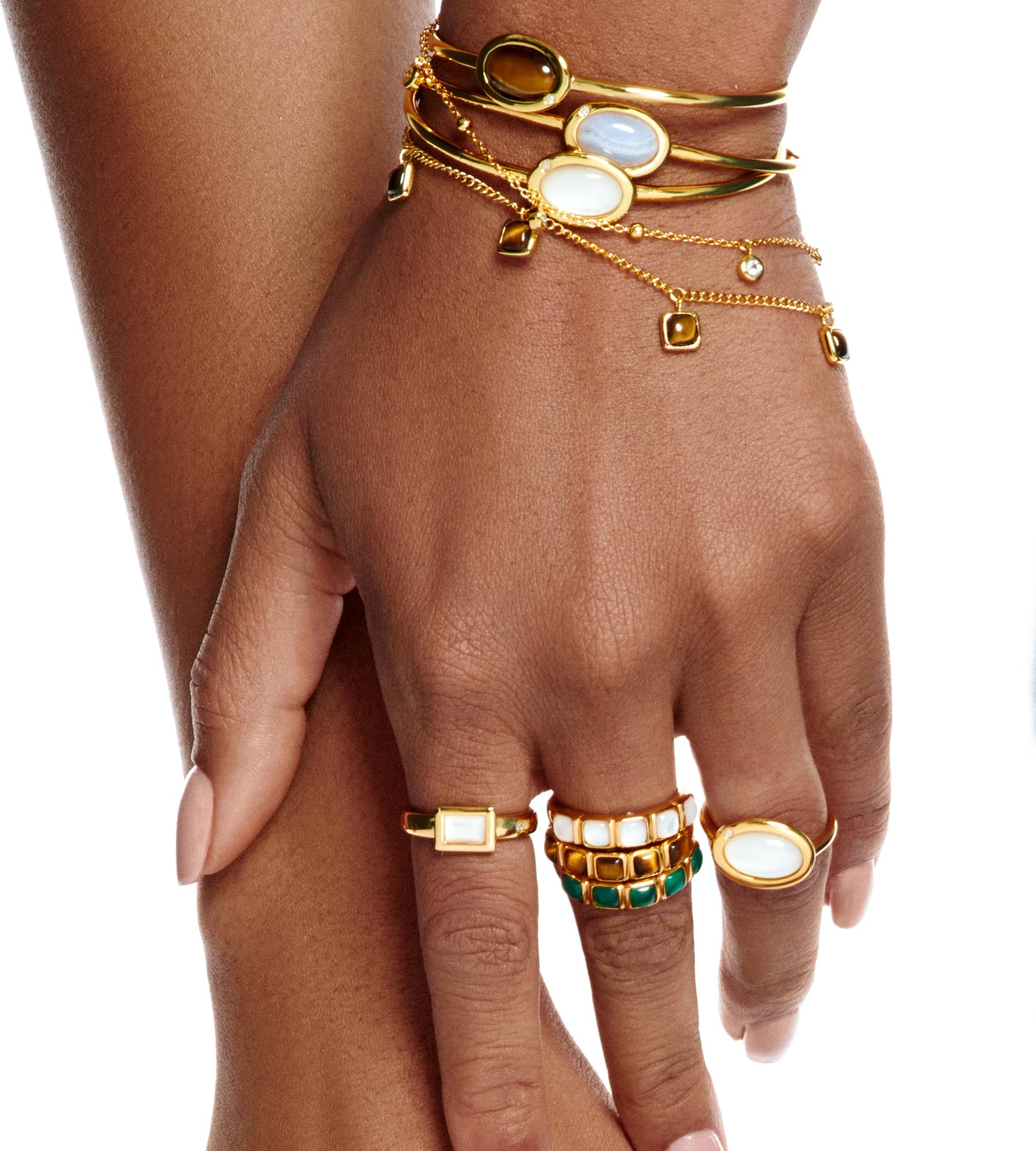 Hot Diamonds HDXGEM Square RIng - MOP DR264 Damesring