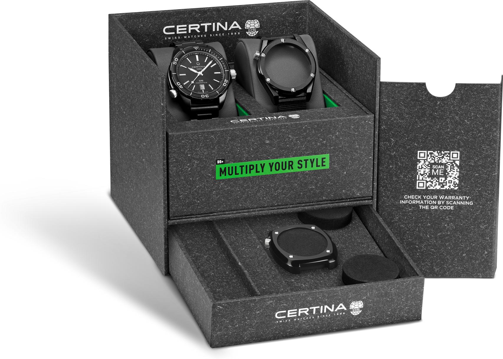 Certina DS+ C041.407.39.051.00 Automatisch horloge voor heren Horlogekast en armband verwisselbaar