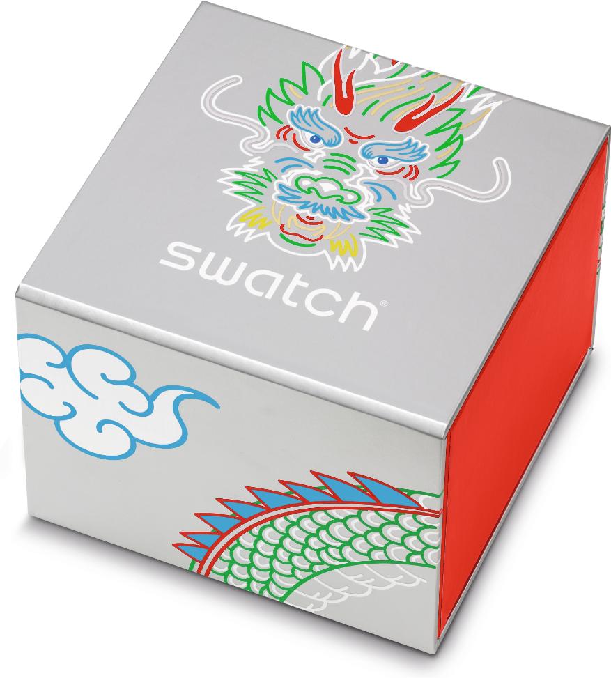 Swatch YEAR OF THE DRAGON: DRAGON IN CLOUD SB05Z102 Reloj unisex Momento Estelar de Diseño