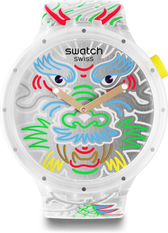 Swatch YEAR OF THE DRAGON: DRAGON IN CLOUD SB05Z102 Reloj unisex Momento Estelar de Diseño