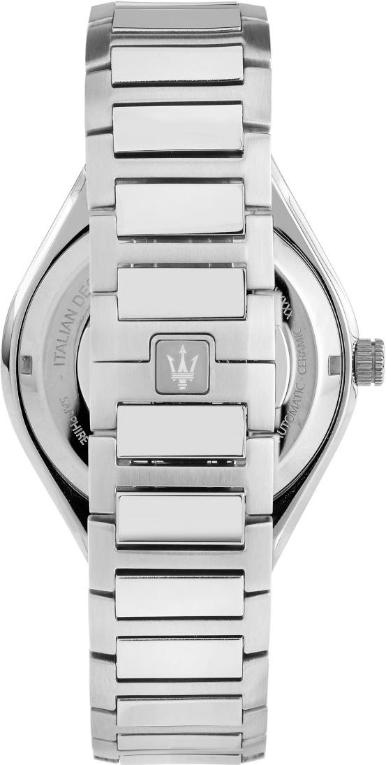 MASERATI Skelett-Zifferblatt Stile R8823142004 Reloj Automático para hombres Luneta céramica