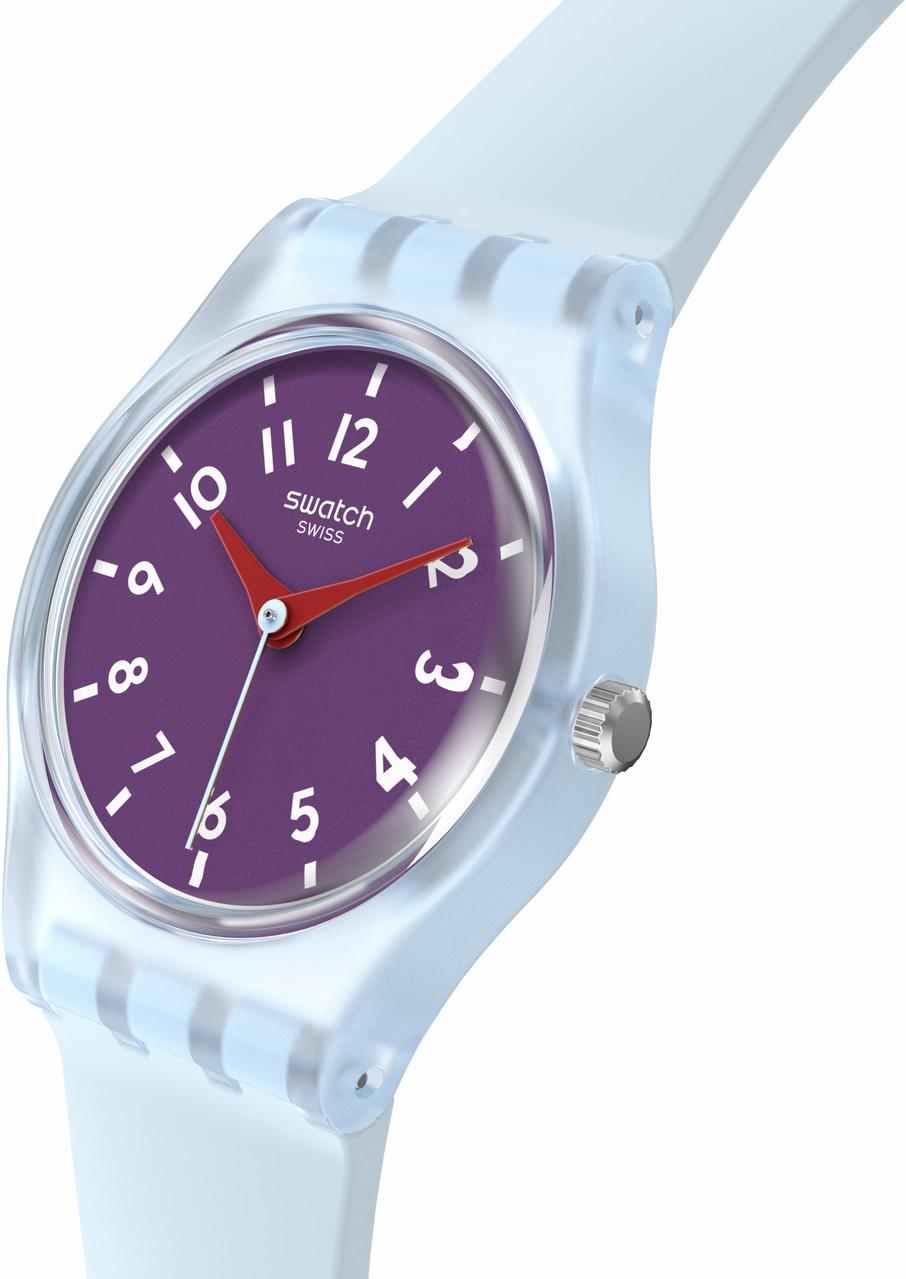 Swatch POWDER PLUM LL126 Damenarmbanduhr Mit Wechselband