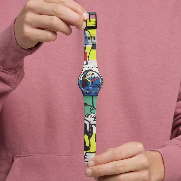 Swatch LEGER'S TWO WOMEN HOLDING FLOWERS SUOZ363 Orologio unisex Swatch LEGER'S TWO WOMEN HOLDING FLOWERS SUOZ363 Orologio unisex