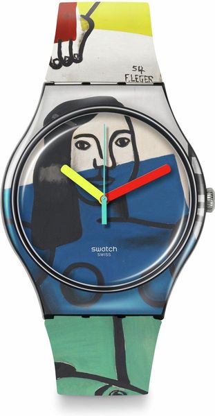 Swatch LEGER'S TWO WOMEN HOLDING FLOWERS SUOZ363 Orologio unisex Swatch LEGER'S TWO WOMEN HOLDING FLOWERS SUOZ363 Orologio unisex
