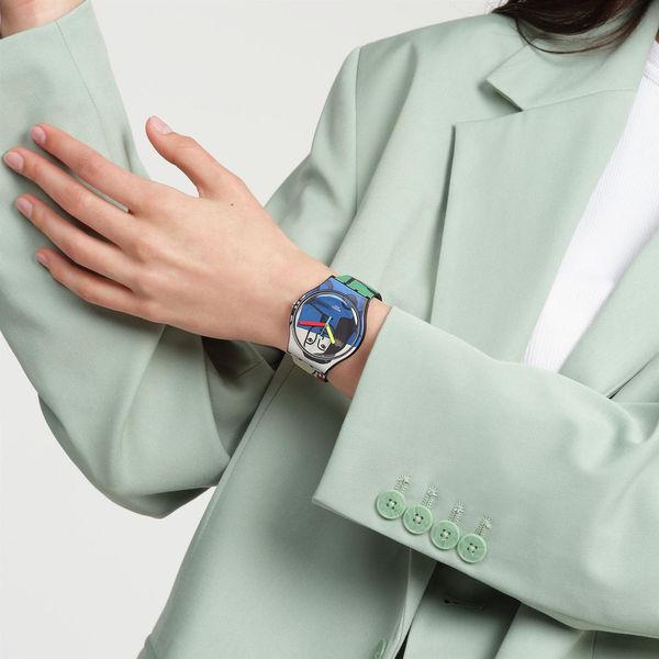 Swatch LEGER'S TWO WOMEN HOLDING FLOWERS SUOZ363 Orologio unisex Swatch LEGER'S TWO WOMEN HOLDING FLOWERS SUOZ363 Orologio unisex