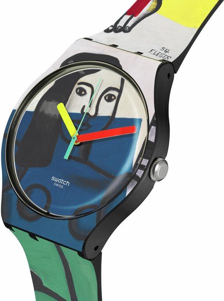 Swatch LEGER'S TWO WOMEN HOLDING FLOWERS SUOZ363 Orologio unisex Swatch LEGER'S TWO WOMEN HOLDING FLOWERS SUOZ363 Orologio unisex