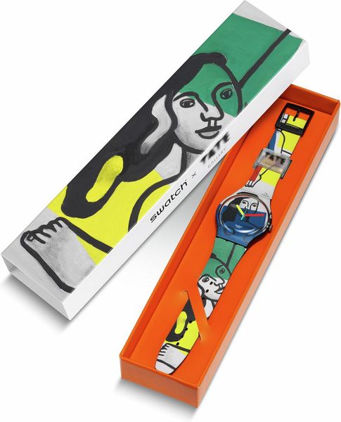 Swatch LEGER'S TWO WOMEN HOLDING FLOWERS SUOZ363 Orologio unisex Swatch LEGER'S TWO WOMEN HOLDING FLOWERS SUOZ363 Orologio unisex