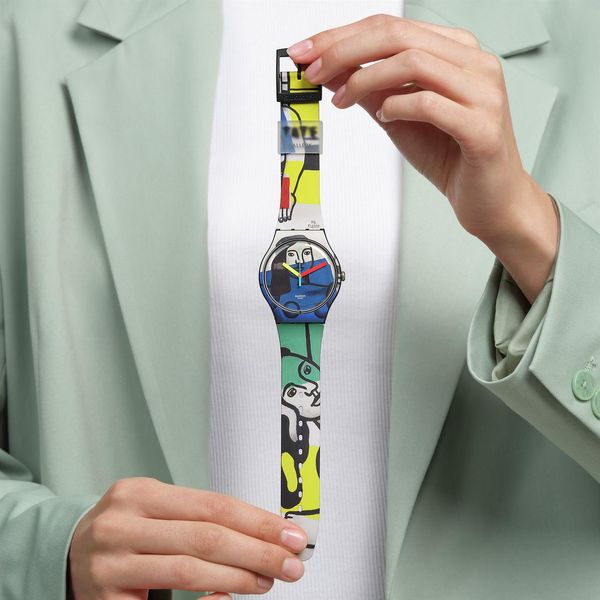 Swatch LEGER'S TWO WOMEN HOLDING FLOWERS SUOZ363 Orologio unisex Swatch LEGER'S TWO WOMEN HOLDING FLOWERS SUOZ363 Orologio unisex