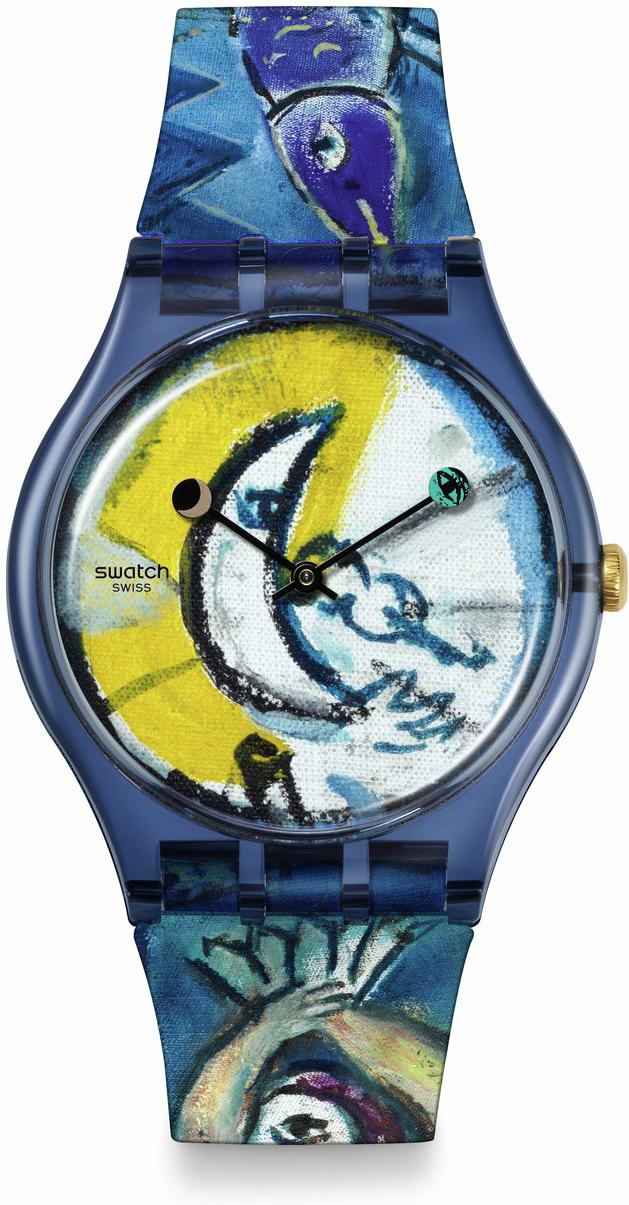 Swatch CHAGALL'S BLUE CIRCUS SUOZ365 Unisex