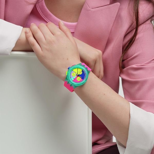 Swatch NEON FLASH ARROW SUSG408 Unisex horloge Swatch NEON FLASH ARROW SUSG408 Unisex horloge