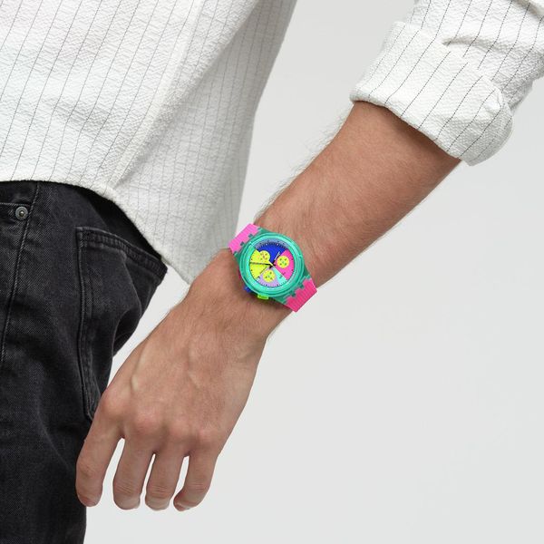 Swatch NEON FLASH ARROW SUSG408 Unisex horloge Swatch NEON FLASH ARROW SUSG408 Unisex horloge