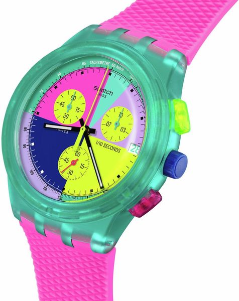 Swatch NEON FLASH ARROW SUSG408 Unisex horloge Swatch NEON FLASH ARROW SUSG408 Unisex horloge