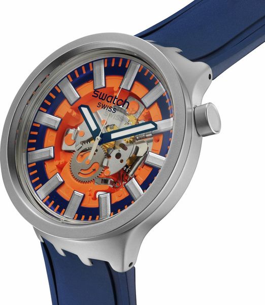Swatch ORANGE IN THE WORKS SB07S114 Orologio unisex Swatch ORANGE IN THE WORKS SB07S114 Orologio unisex