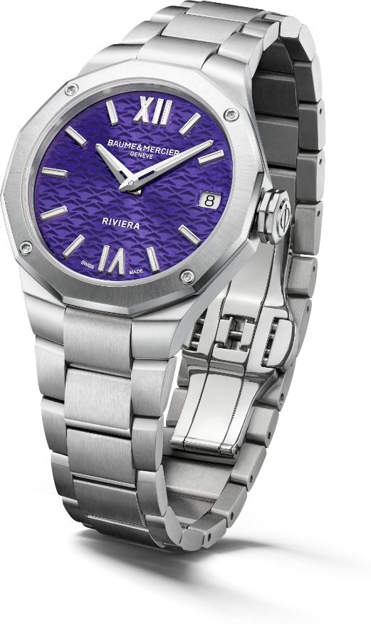 Baume & Mercier RIVIERA 12GONE M ST ST QZ PURPLE M0A10728 Damenarmbanduhr