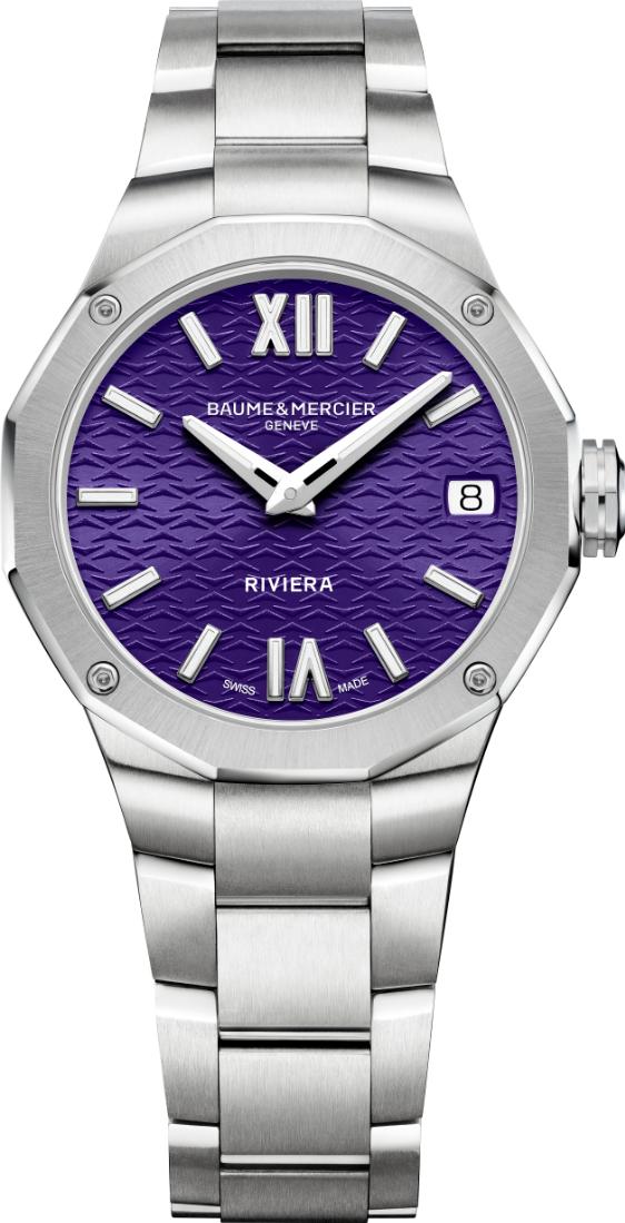 Baume & Mercier RIVIERA 12GONE M ST ST QZ PURPLE M0A10728 Damenarmbanduhr