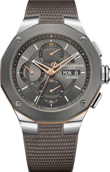 Baume & Mercier RIVIERA 12GONE XL STT RB CAT GREY M0A10722 Herren Automatikchronograph Baume & Mercier RIVIERA 12GONE XL STT RB CAT GREY M0A10722 Herren Automatikchronograph