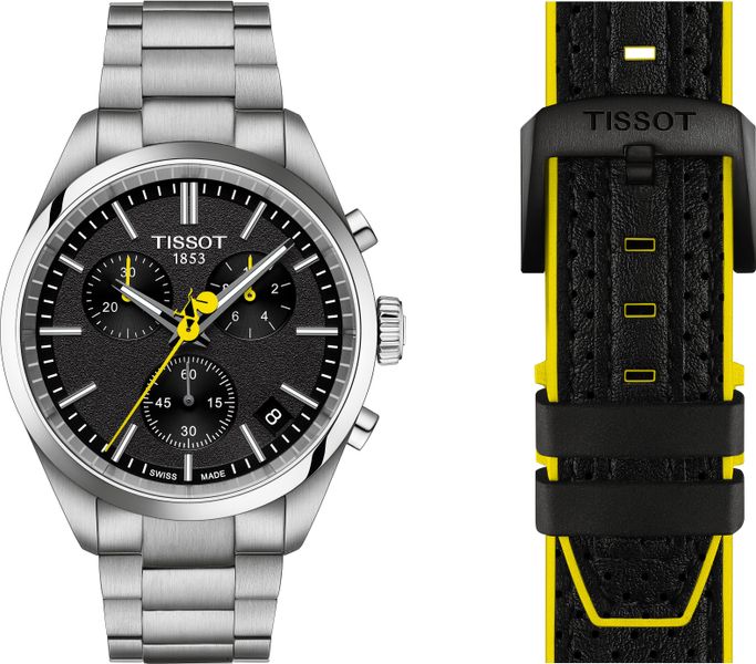 Tissot PR100 Tour de France Chronograph T150.417.11.051.00 Cronógrafo para hombres Con pulsera adicional Tissot PR100 Tour de France Chronograph T150.417.11.051.00 Cronógrafo para hombres Con pulsera adicional