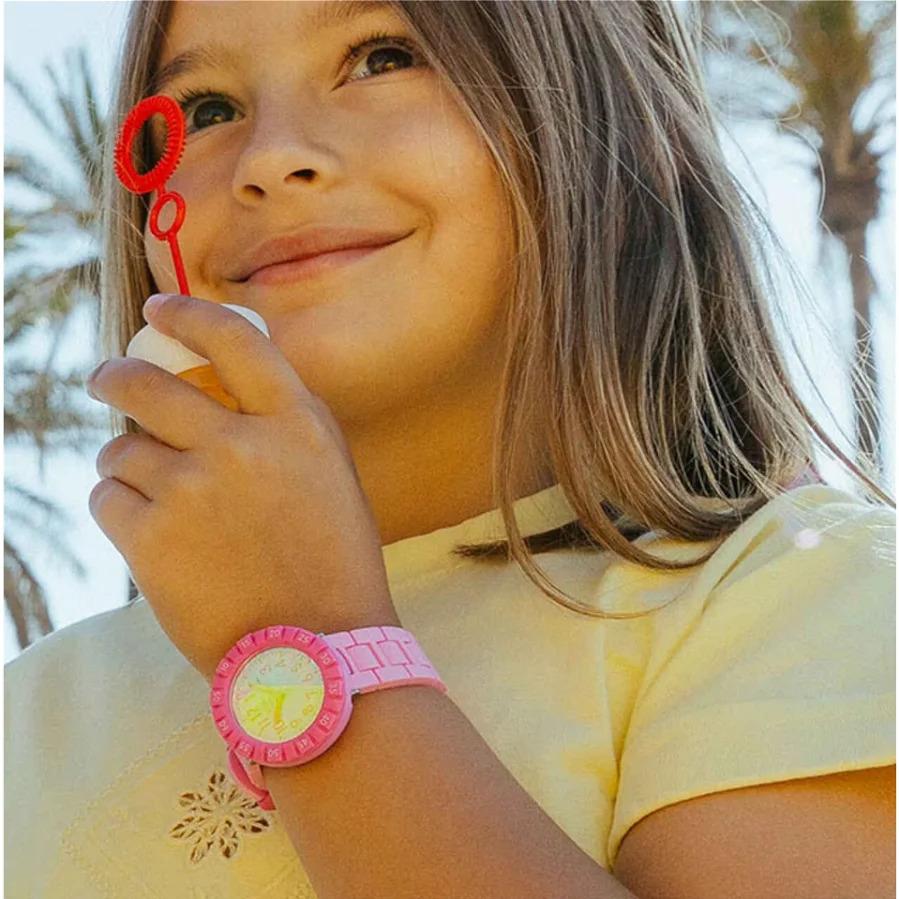 Flik Flak Pink Splash FCSP125 Reloj elegante para niños