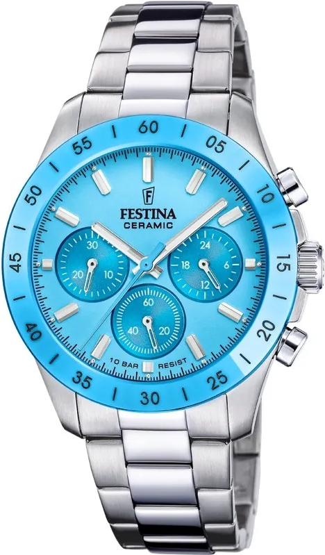 Festina CERAMIC F20693/3 Chronographe pour femmes Lunette céramique