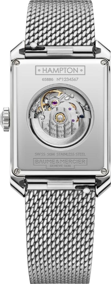 Baume & Mercier HAMPTON RECTANGL M ST ST AT SILV M0A10672 Automatisch horloge voor heren