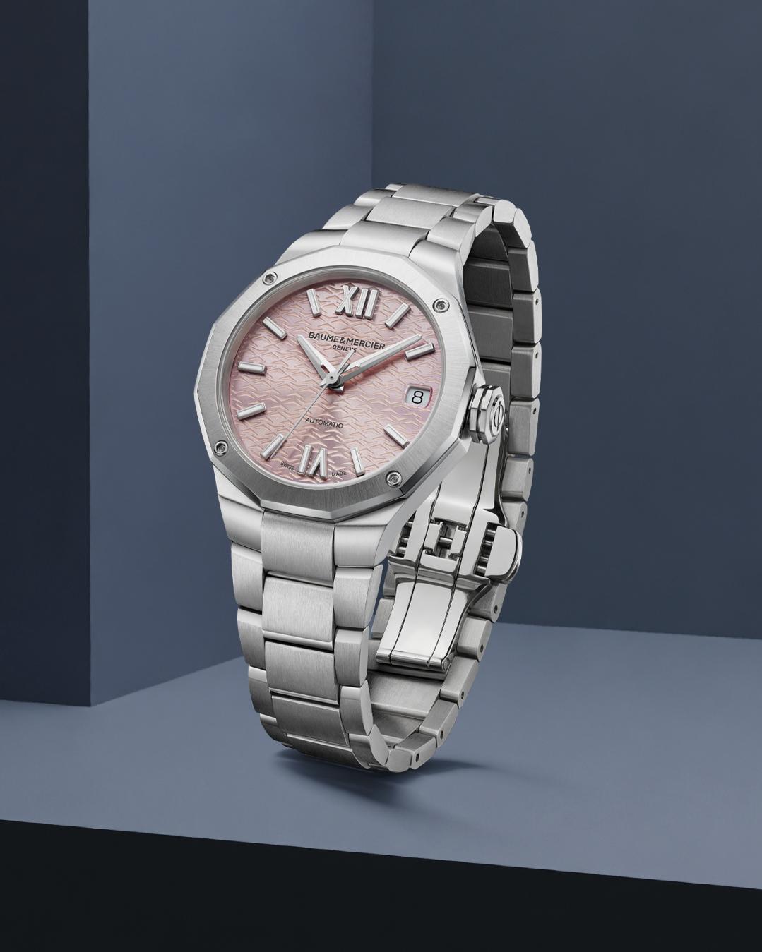 Baume & Mercier RIVIERA 12GONE M ST ST AT PINK M0A10675 Montre Automatique pour femmes