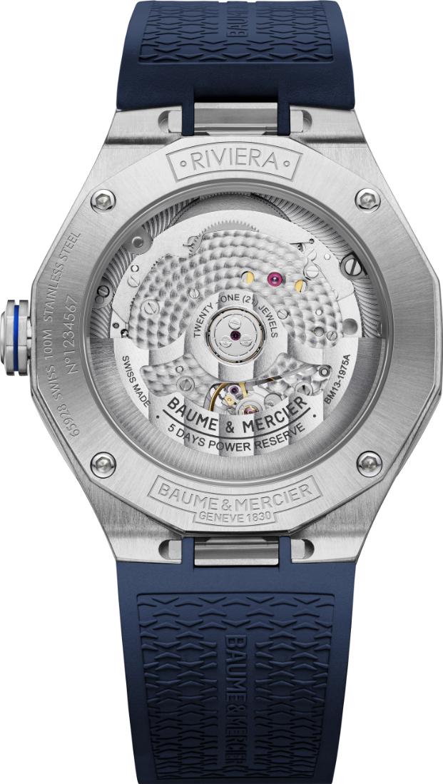 Baume & Mercier RIVIERA 12GONE L ST RBLA AT BLUE M0A10714 Automatisch horloge voor heren