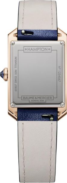 Baume & Mercier HAMPTON RECTANGL S PGT LV QZ BLUE M0A10674 Dames armbandhorloge