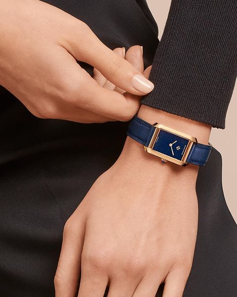 Baume & Mercier HAMPTON RECTANGL S PGT LV QZ BLUE M0A10674 Dames armbandhorloge