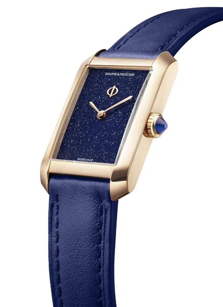 Baume & Mercier HAMPTON RECTANGL S PGT LV QZ BLUE M0A10674 Dames armbandhorloge